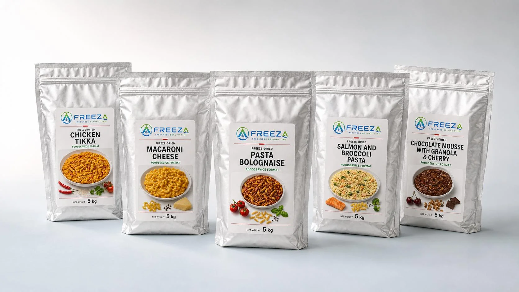 Freeza freeze-dried ready-to-eat meal pouches