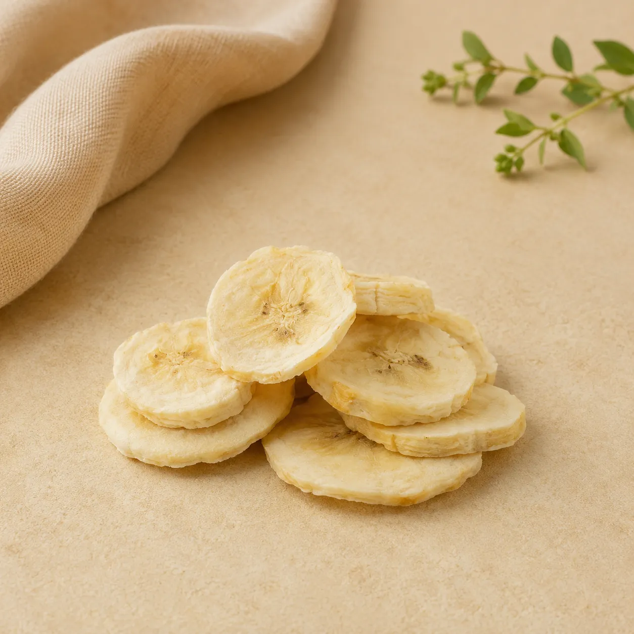 Freeze-dried Banana, supplied as Sliced