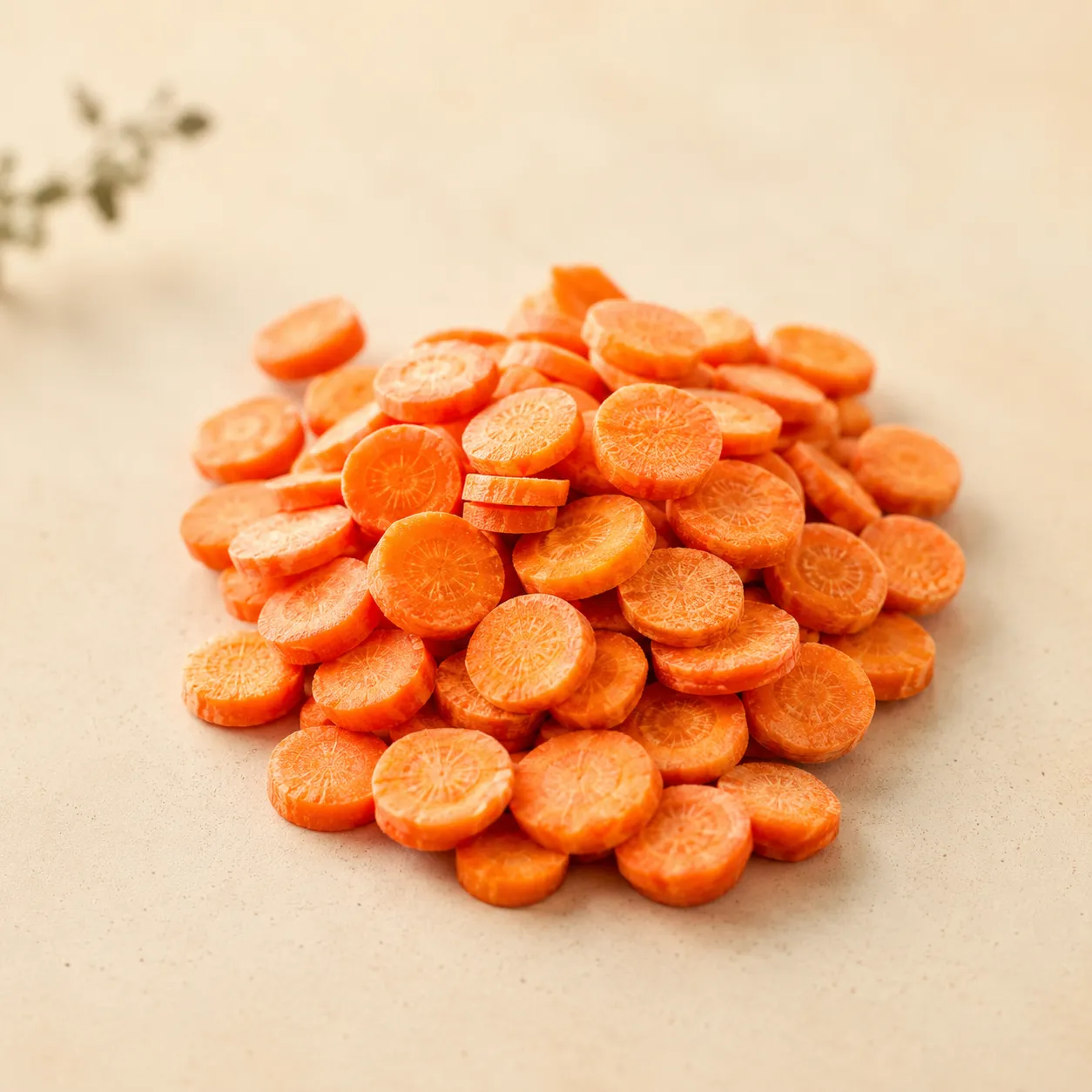 Freeze-dried Carrot, supplied as Sliced