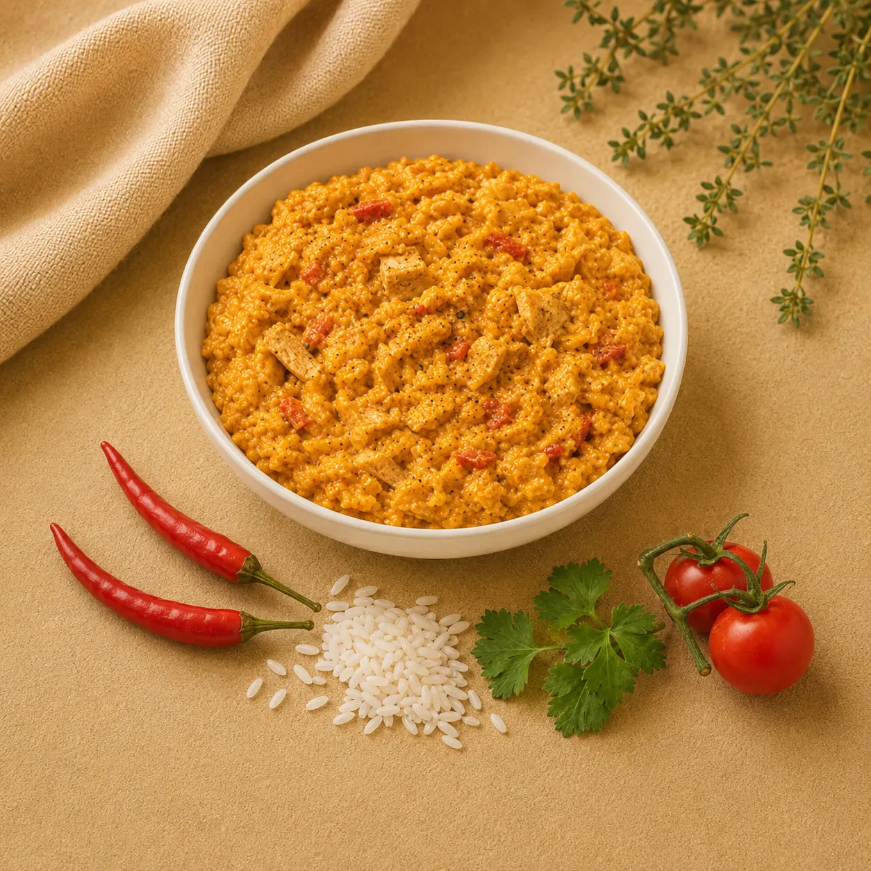 Dondurarak kurutulmuş Tavuk Tikka