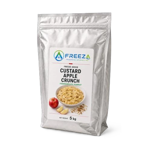 Freeze-dried Custard Apple Crunch, supplied as 5 kg mylar pouch