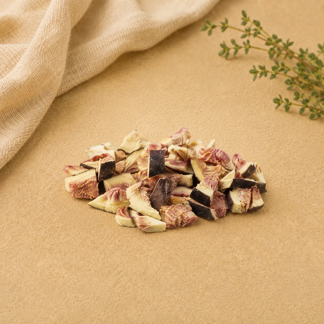 Freeze-dried Fig, supplied as Diced