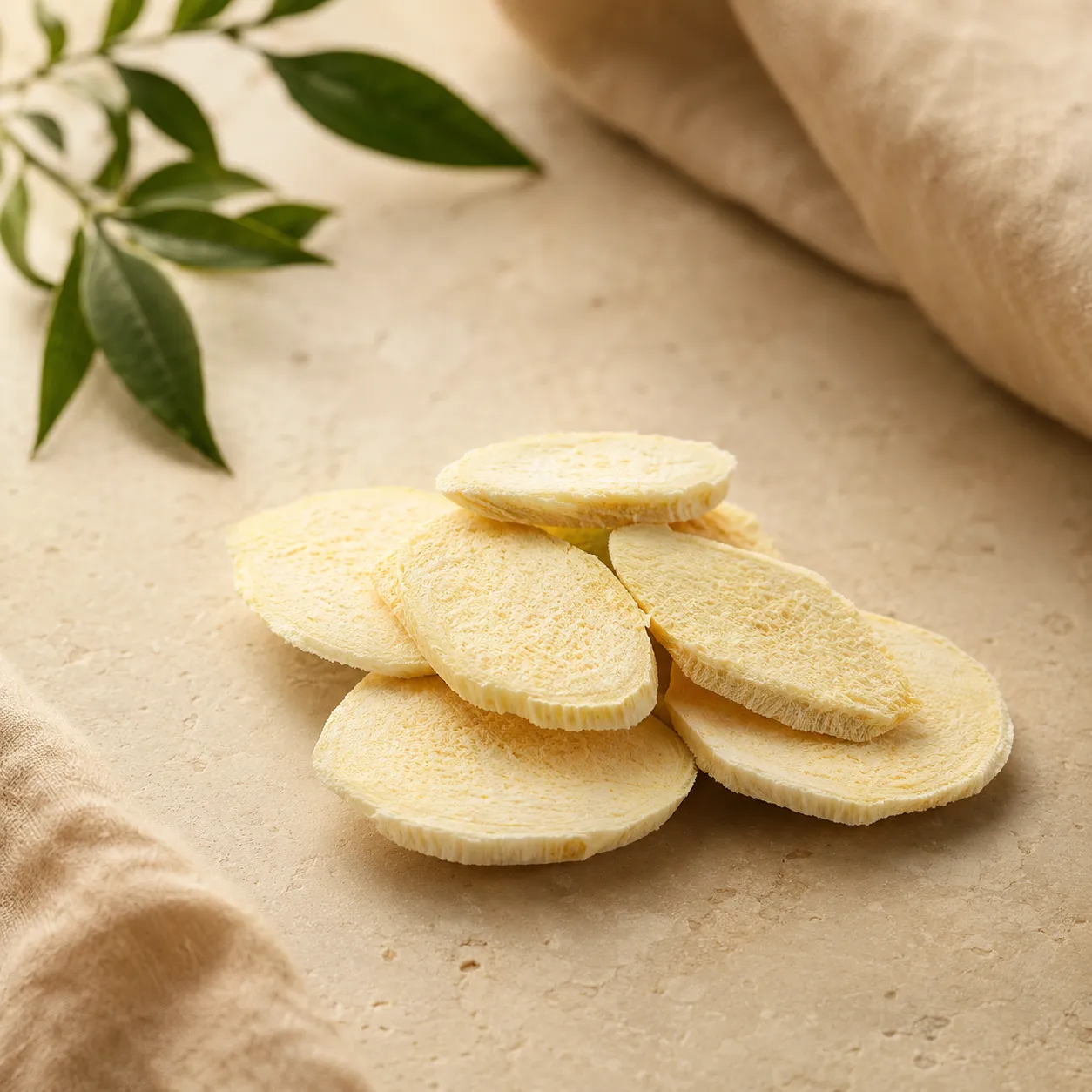 Freeze-dried Ginger, supplied as Sliced