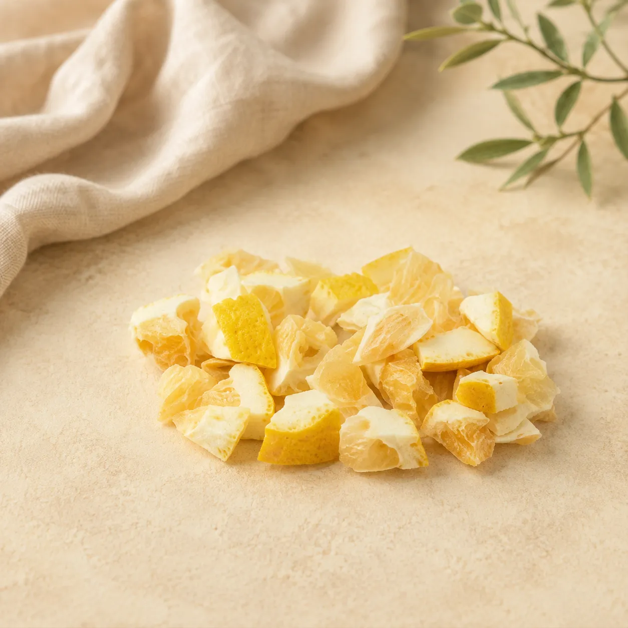 Freeze-dried Lemon, supplied as Diced