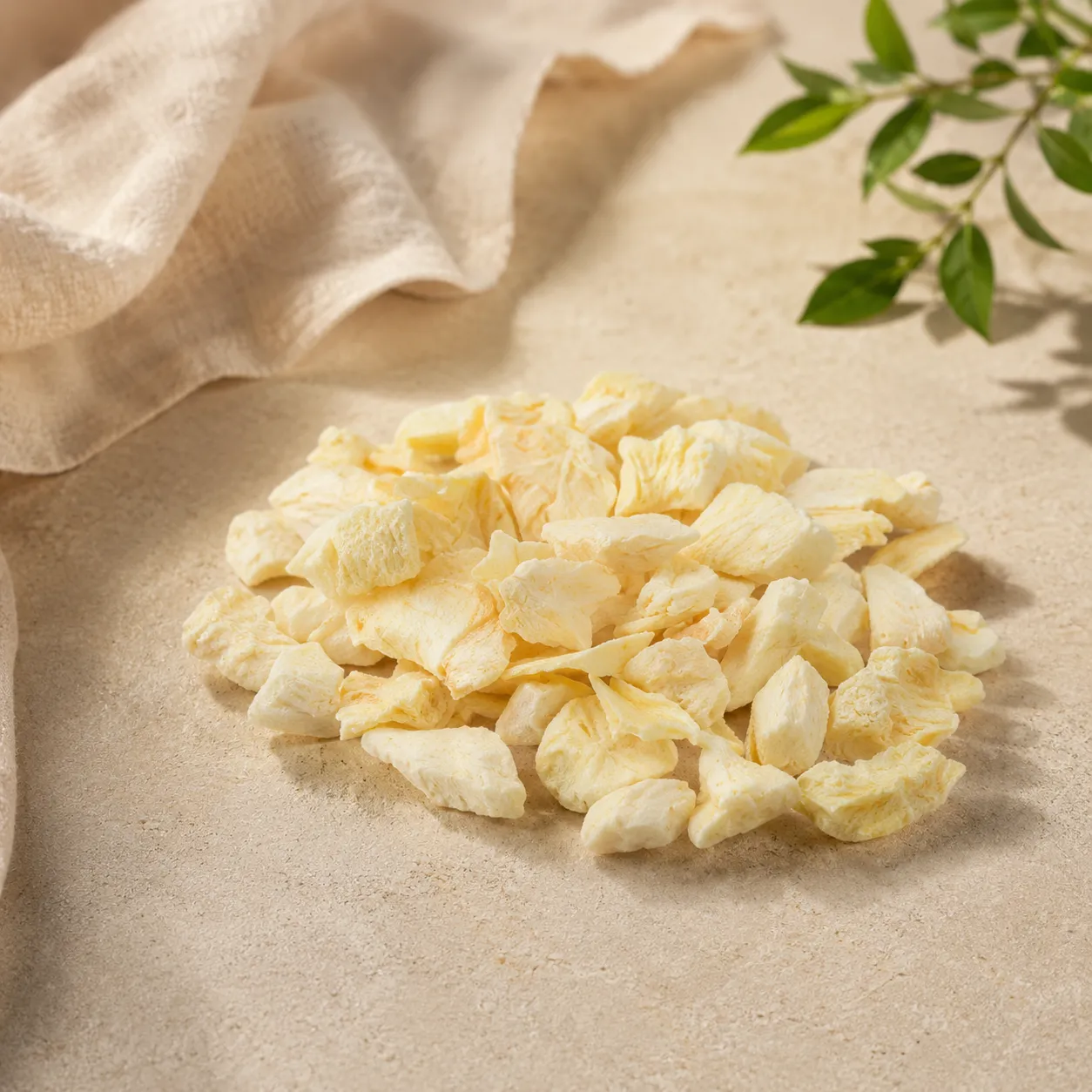 Freeze-dried Pineapple, supplied as Diced